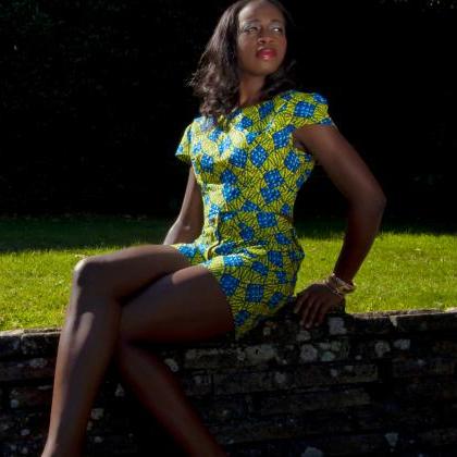 Vibrant African Print Shorts Set