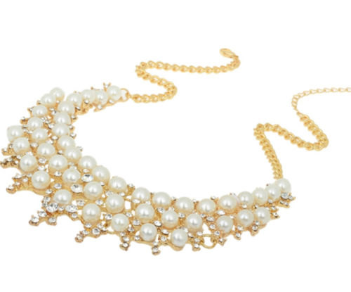 Pearl Choker Statement Necklace