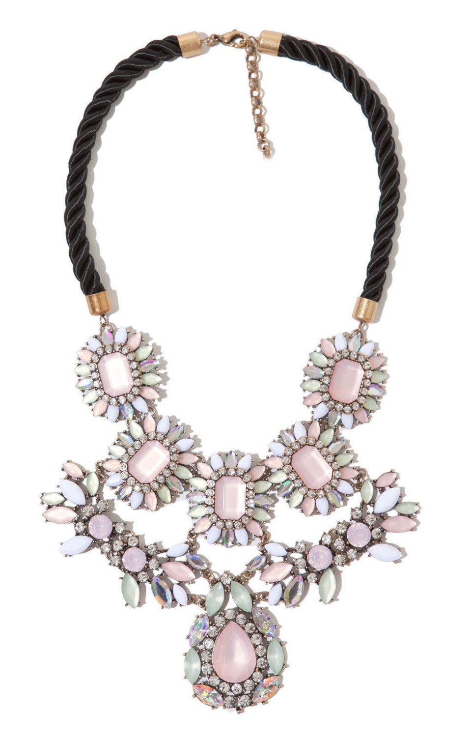 Pink Cluster Statement Necklace