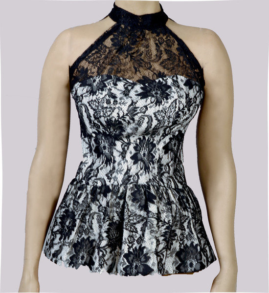 Frilly Lace Peplum Top